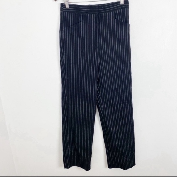 Topshop Dress Pants Straight Leg Trousers Size 6 NEW Black & White Striped - Picture 1 of 8
